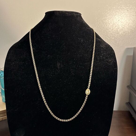 Fossil Foxtail Thick Chain Necklace Approx 44-Inch Length Gold Tone - Picture 1 of 3